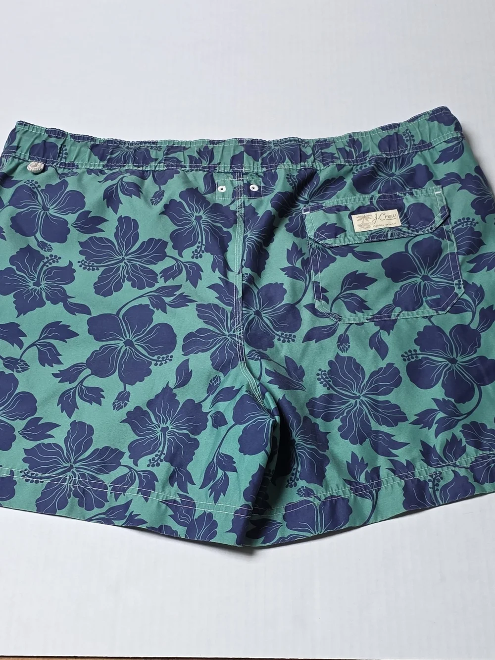 JCrew Men's Green Floral Swim Trunks